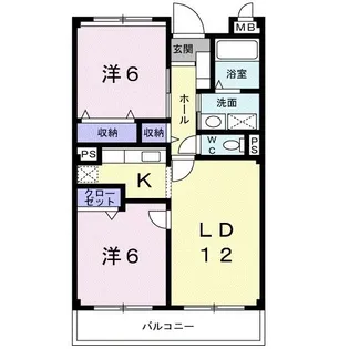 グランヒルI【3階】の間取り