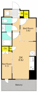 東京都品川区南大井1【マンション】の間取り