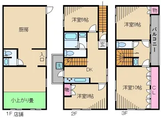 神奈川県横浜市鶴見区駒岡2【一戸建】の間取り