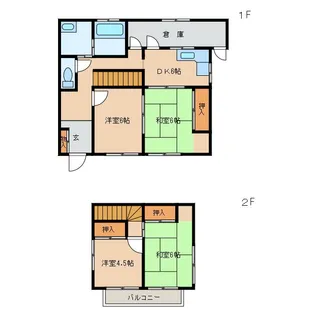 茨城県土浦市北荒川沖町【一戸建】の間取り
