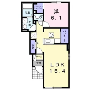 メゾン・クレール2番館【1階】の間取り