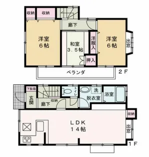 神奈川県藤沢市鵠沼海岸6【一戸建】の間取り