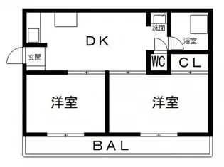 久宝寺ハイツ【3階】の間取り