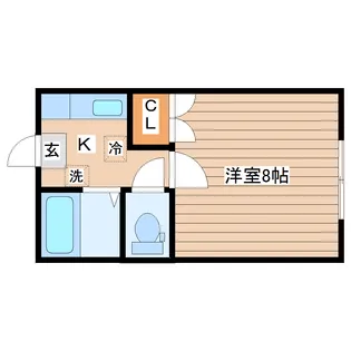 ベルハイツ門前【1階】の間取り