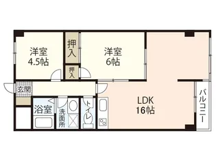 ウイング88【4階】の間取り