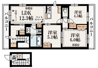 牟礼アパートメント【2階】の間取り