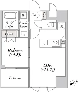 ルミーク三軒茶屋【4階】の間取り