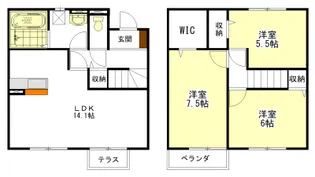 三重県津市観音寺町【一戸建】の間取り