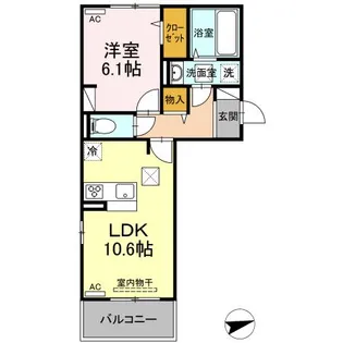 アンジューノ上代 A棟【1階】の間取り