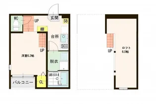 ハーモニーテラス東黒松【1階】の間取り