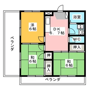 ハイツ永塚【3階】の間取り