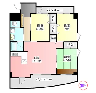 四季の里 春棟【1階】の間取り