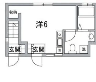 若宮ハウス【1階】の間取り