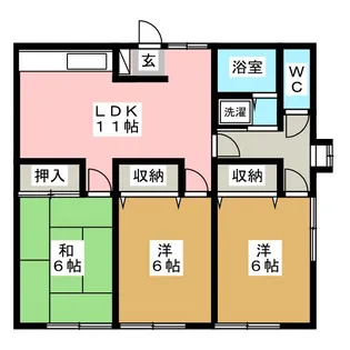 松村ハイツ【1階】の間取り