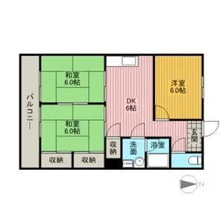 第2磯部コーポ【2階】の間取り