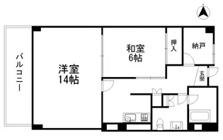 兵庫県芦屋市西山町【マンション】の間取り