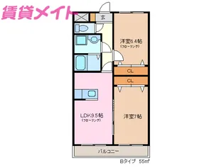 コーラルガーデン【2階】の間取り