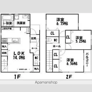 静岡県浜松市中央区佐鳴台1【一戸建】の間取り