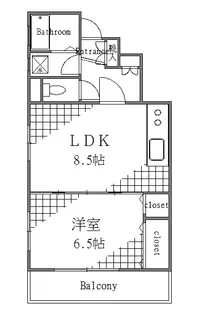 東京都荒川区東日暮里3【マンション】の間取り