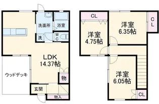 静岡県浜松市中央区布橋2【一戸建】の間取り