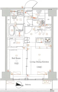 ディップス十条仲原イースト【8階】の間取り