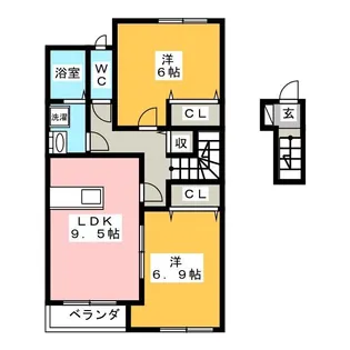 ベルクラージュ【2階】の間取り