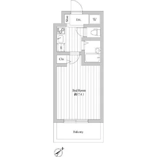 アドヴァンス石雅【6階】の間取り