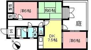 ドゥ・プレ生田【1階】の間取り