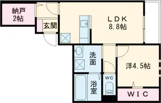 ルミエール真栄房【2階】の間取り