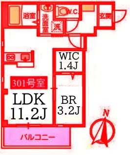 ふりゑ横浜【3階】の間取り
