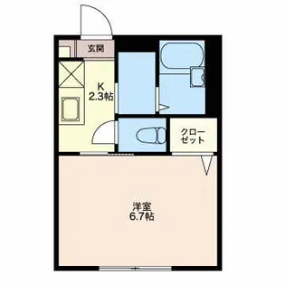 新潟県新潟市中央区笹口3【アパート】の間取り