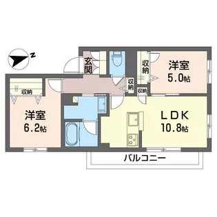 ランポポ コティ ガンダ【1階】の間取り