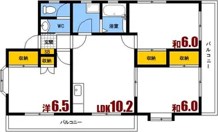 ルビー船越【1階】の間取り