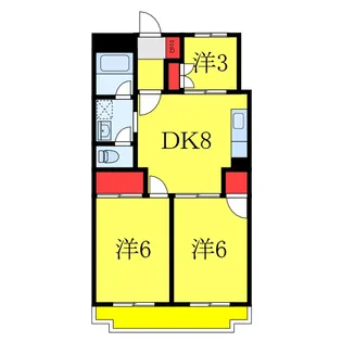 ハイツニューエイト【1階】の間取り