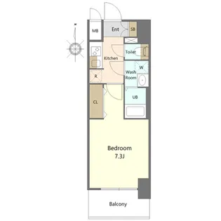 愛知県名古屋市中村区亀島1【マンション】の間取り