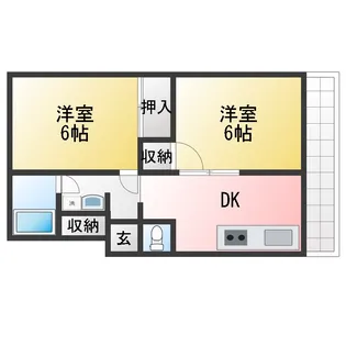 レジデンスB【2階】の間取り