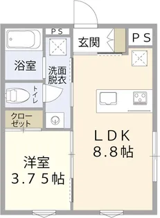 アーバンブランチ鳥屋野南【1階】の間取り
