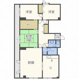北海道札幌市中央区北五条西13【マンション】の間取り