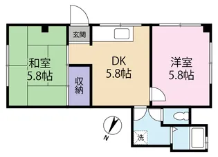 東京都大田区鵜の木2【アパート】の間取り