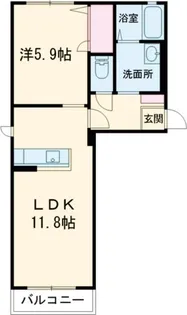 プラリュー 1【2階】の間取り