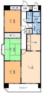フェニックス山越【8階】の間取り
