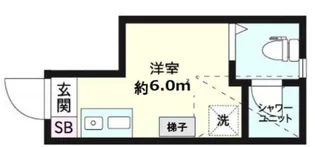 サークルハウスB棟【1階】の間取り