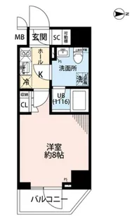 プレール・ドゥーク住吉IV【6階】の間取り