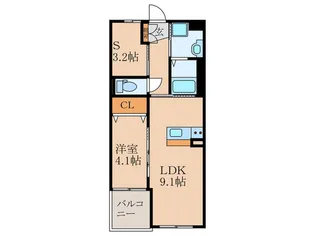 ブレイクスルー行橋駅前【3階】の間取り