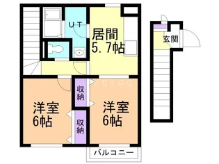 ロイコプサールのない【2階】の間取り