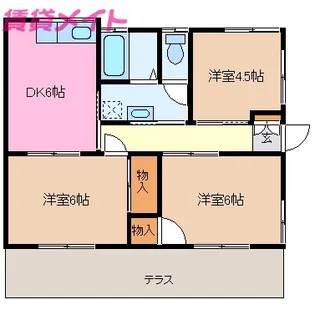 三重県桑名市大字東方【一戸建】の間取り