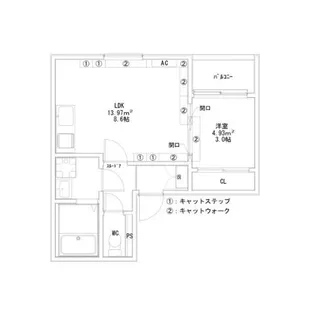 Coco Cat 岩塚【2階】の間取り