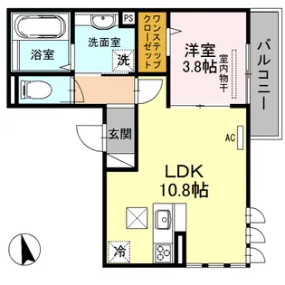SALLY GARDEN【1階】の間取り
