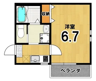 セジュール北白川【1階】の間取り