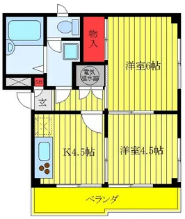 第2安藤ハイツ【4階】の間取り
